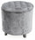 Pouf Footrest Container Ø55x55 cm en Velours Soriani Gris Clair