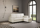 Divano 3 Posti con Pouf 208x155x85 cm Marrak in Tessuto Latte