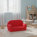 Divano Sofà per Bambini 80x31x50 cm in Tessuto Cotone  Rosso
