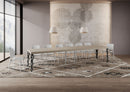 Tavolo Allungabile 140-400x90x77 cm Karamay Cashmere Telaio Antracite 