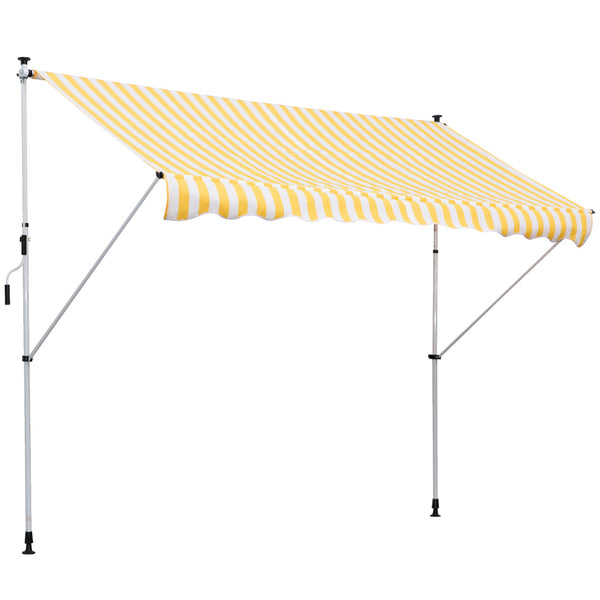 online Store mural avec poteaux de support 3x1,5m blanc et jaune