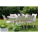Tavolo da Giardino in Polyrattan Rettangolare 160x90x77cm Adila Melange Grigio