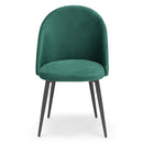 Set 2 sedie Imbottite 51x58x87 cm In Tessuto Tiffany  Lola Verde Smeraldo