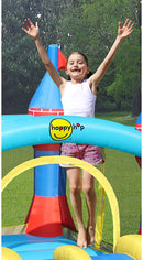 Castello Giostra Gonfiabile Doppio Scivolo con Pompa Happy Hop