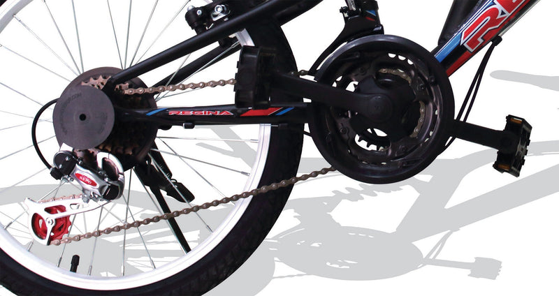 Bicicletta Mountain Bike MTB Ragazzo 26" 21V Kidfun Canyon Nera