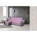 Copridivano Trapuntato in Microfibra con Penisola Sinistra Lilla