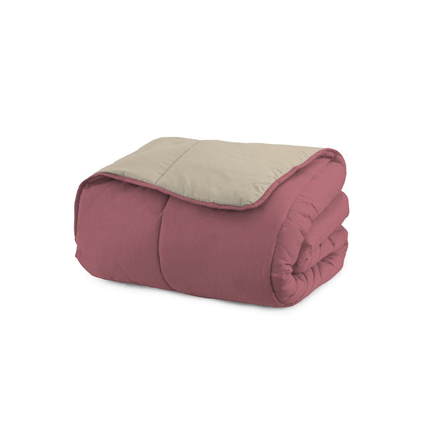 sconto Couette d'Hiver en Microfibre 200gr Double Face Mauve/Crème Différentes Tailles