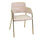 Chaise rembourrée 52x52xh79 cm en tissu velours Hannover crème