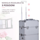 Trolley per Estetista Make Up Trucchi in Alluminio 35,5x23x63,5 cm  Glam