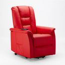Poltrona Alzapersona Elettrica 1 Motore 68x77x109 cmin Similpelle Rosso
