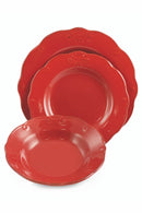 Servizio Piatti 18 Pezzi in Gres Villa d'Este Home Tivoli Duchessa Rosso