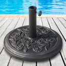 Base per Ombrellone da Giardino Ø45 cm 9 Kg in Resina con Finiture in Bronzo
