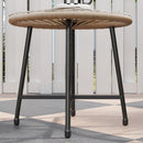 Set da Giardino 3 Pezzi con 2 Sedie con Cuscini e Tavolino da Caffè a Cilindro in Rattan PE Legno e Nero   