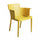 Fauteuil Cathy 60x58x76,5 cm en polypropylène jaune