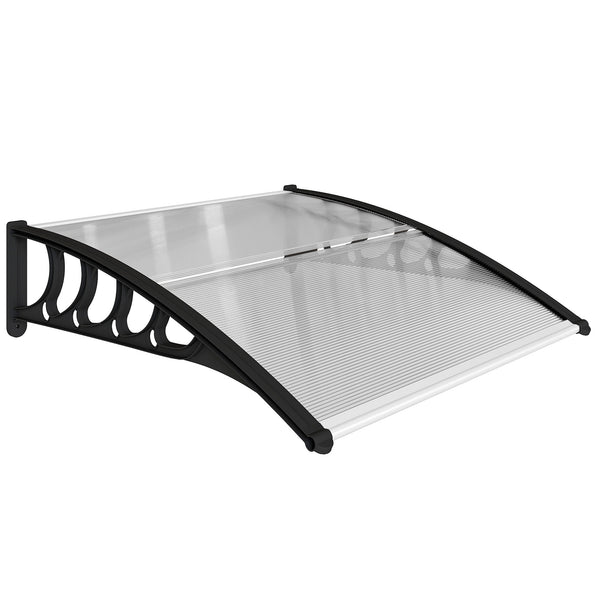 Tettoia da Esterno 103x96,5x27cm per Porte e Finestre in Policarbonato Trasparente online