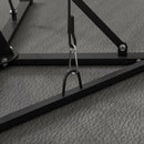 Supporto Sacco Boxe Altezza Regolabile 175-220 cm con 6 Barre di Rinforzo in Acciaio Nero   