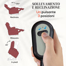 Poltrona Alzapersona Reclinabile con Poggiapiedi e Telecomando 76x90x105 cm Rosso  