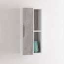 Pensile a Giorno 2 Vani da Soggiorno 17,5x16x78,2 cm TFT Belsk Bianco e Cemento