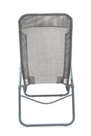 Sedia Sdraio Dondolina Pieghevole in Alluminio Soriani Text Grigia