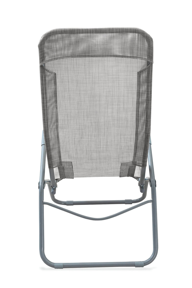 Sedia Sdraio Dondolina Pieghevole in Alluminio Soriani Text Grigia