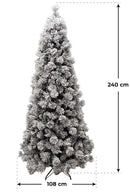 Albero di Natale Artificiale Innevato  Bianco Slim Varie Misure