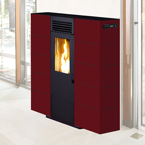 Poêle à Air Pellet 6.5 Kw 160 M3 King Slim 6 Bordeaux  acquista