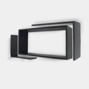 Mensole Decorative 3 pz Rettangolare da Parete Portaoggetti in Legno Nero