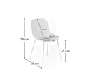 Set 4 Sedie 55x46xH79 cm in Polipropilene Eva Grigio Scuro