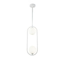 Lampada pendente Modern in Metallo Ring Bianco