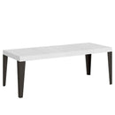  Tavolo Allungabile 200-304x90x77 cm Flame Premium Bianco Frassino Telaio Antracite