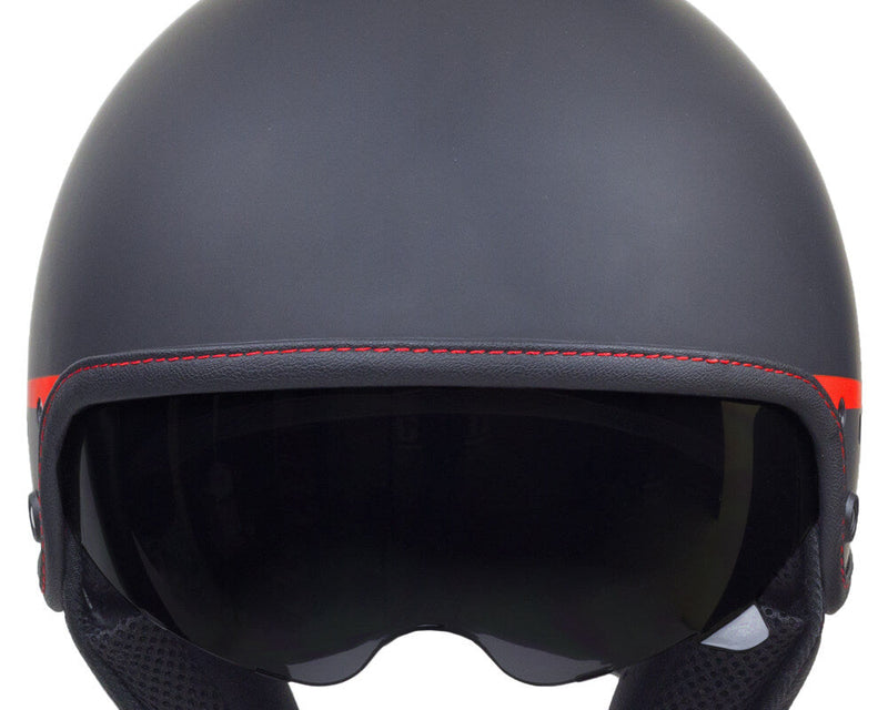 Casco Demi-Jet per Scooter CGM Granada 105G Nero Opaco Varie Misure