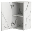 Pensile Cucina con Anta a Ribalta 40x32x72 cm in Legno Bianco Effetto Marmo      