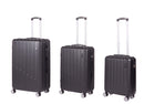 Set 3 Valigie Trolley Rigido 4 Ruote con Combinazione in ABS Ravizzoni Stelvio Nero