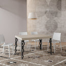 Tavolo Allungabile 120-224x90x77 cm Karamay Cashmere Telaio Antracite 