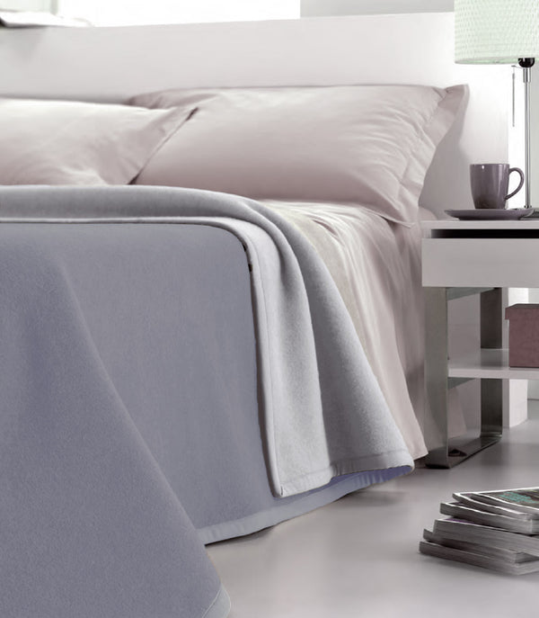 online Couverture Pure Laine Dobleface 450gr Cober Double Gris Différentes Tailles