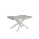 Tavolo Allungabile 130/390x90 cm Volantis Cashmere Gambe Bianche      
