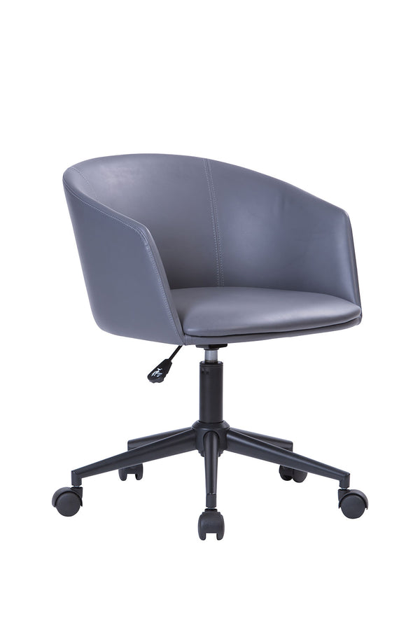 Sedia Poltrona Operativa da Ufficio 57x56x80 cm in PVC Grigio online