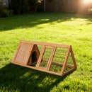 Conigliera da Esterno 118x50x45 cm Rabbit 6 Casetta con Area Esterna in Legno di Abete Impregrato 