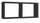 Etagère rectangulaire 2 compartiments muraux 70x30x15,5 cm en fibre de bois Morgana noir