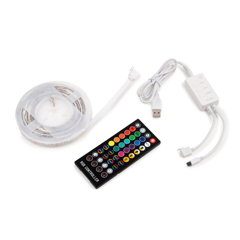 Striscia LED Octans 4m 5V Multicolor RGB Wifi con Telecomando Emuca