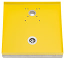 Base Portaciottolo per Fontane 40x40x8 cm in Metallo con Base in Cemento Belfer 42/BSE/10 Giallo