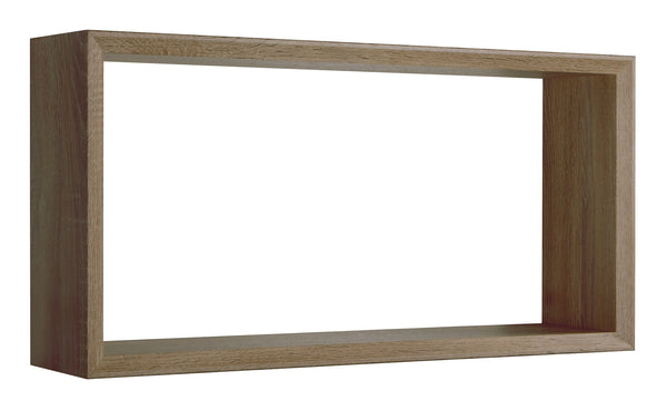 prezzo Etagère Cube Murale 70x35x15,5 cm en Bois de Fibre Sciée Noyer Artù