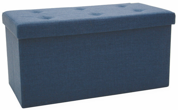 acquista Pouf Coffre Coffre Coffre en Polyester Bleu Soriani