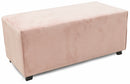 Panca in Velluto 100x48x44 cm Soriani Rosa Cipria
