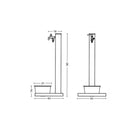 Fontana a Colonna Rubinetto Doppio in Ottone con Base e Vaschetta Abbeveratoio Belfer 42/REX-R Tortora