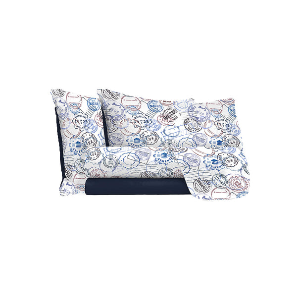 Ensemble de draps et taies d'oreiller en microfibre Travel Life Différentes tailles sconto