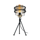 Lampada da tavolo Grande  in ferro intrecciato paralume vetro