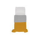 Piumino Singolo in Microfibra 120gr Doubleface Ocra/Grigio Chiaro