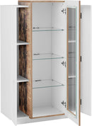 Vetrina 3 Ante 80x38x120,5 cm Coro Bianco/Acero Pereira  