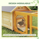 Casetta per Anatre da Esterno 78x90x92 cm con Rampa Fondo Rimovibile e Fori di Ventilazione in Legno      